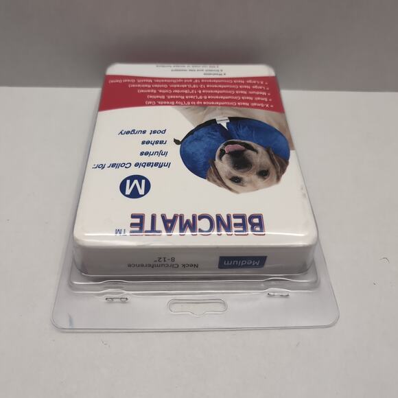 Bencmate Protective Inflatable Collar for Dogs and Cats Medium Blue Post Surgery - Picture 4 of 7